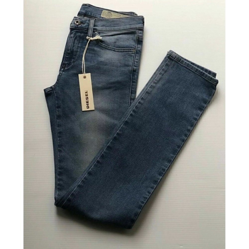 Diesel Womens Blue Denim RS018 Slim Straight Regular Jeans Size 25 26 27 - Picture 5 of 11